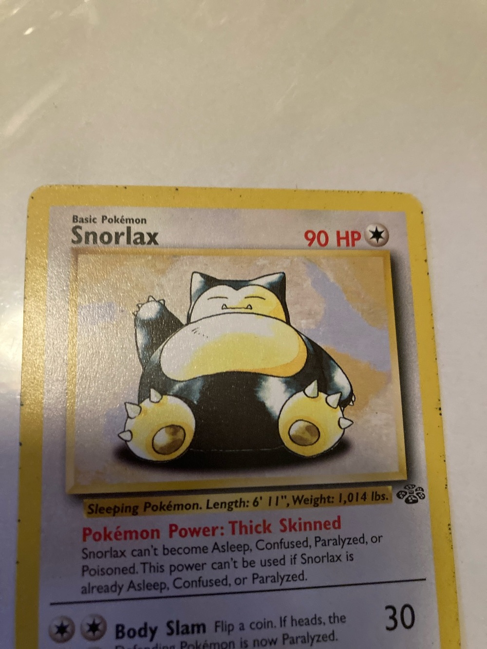 Snorlax Pokemon Card - Yellow Border (some wearing on bottom) - Picture 6 of 14
